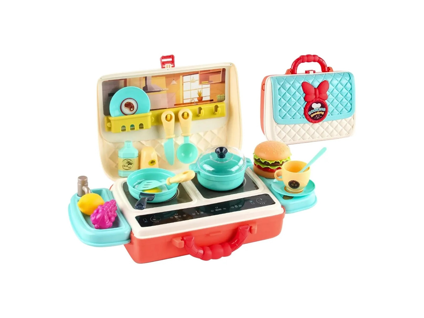 Juguete Maletín Mini Cocina + 28 accesorios 2 en 1 DBG1589 2