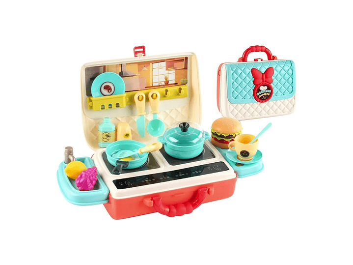 Juguete Maletín Mini Cocina + 28 accesorios 2 en 1 DBG1589 2