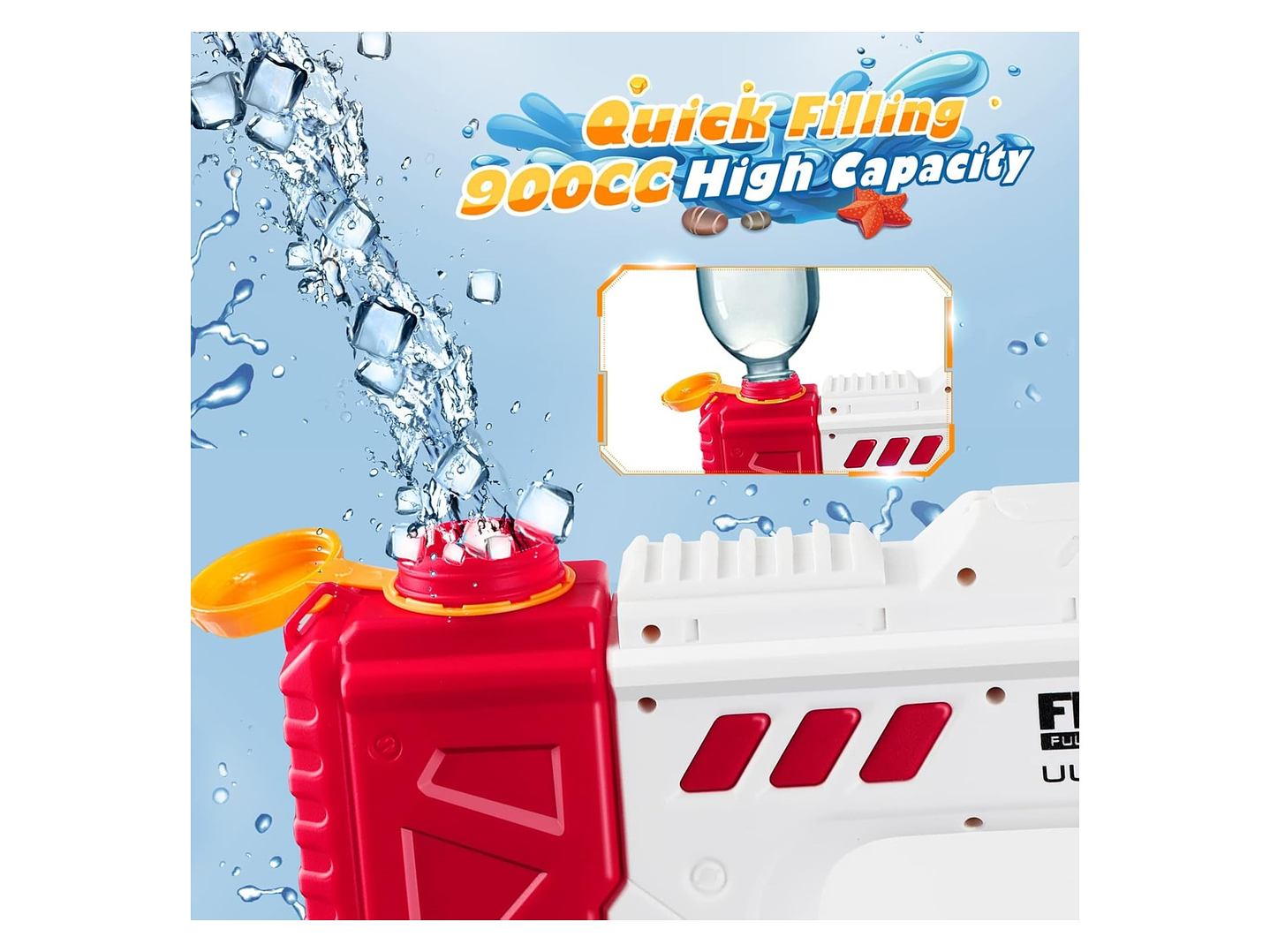 Juguete Pistola de Agua Eléctrica Uzi Recargable DBG1659 7