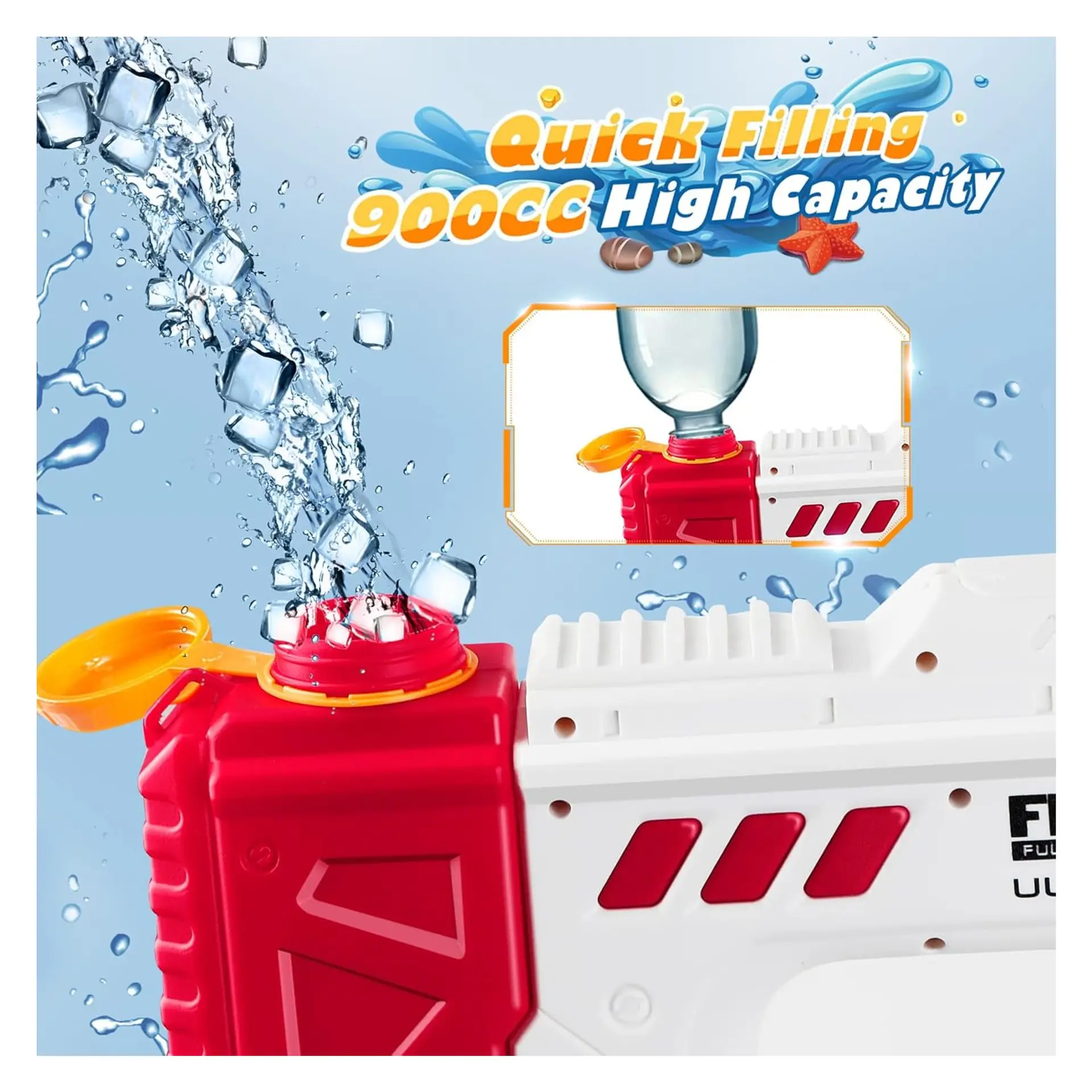 Juguete Pistola de Agua Eléctrica Uzi Recargable DBG1659 7