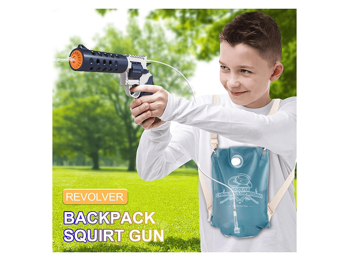 Juguete Pistola De Agua Eléctrica Revolver Backpack DBG1797  7