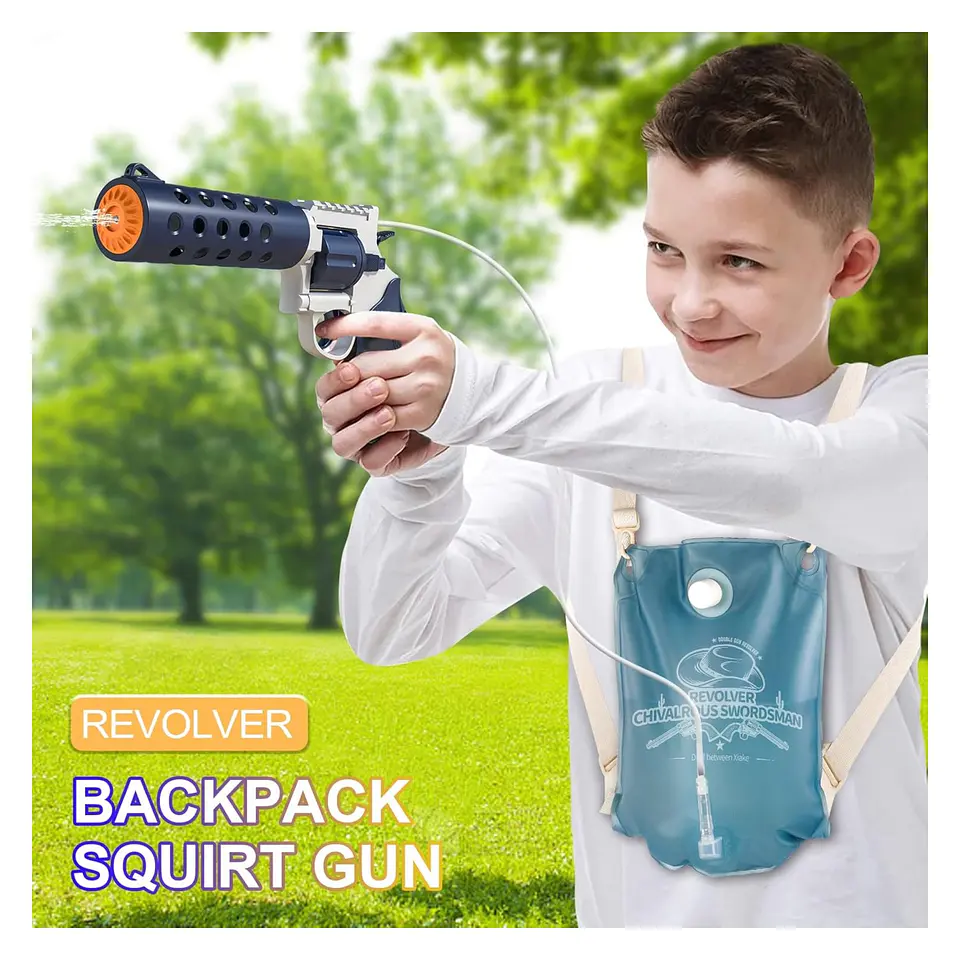 Juguete Pistola De Agua Eléctrica Revolver Backpack DBG1797  7