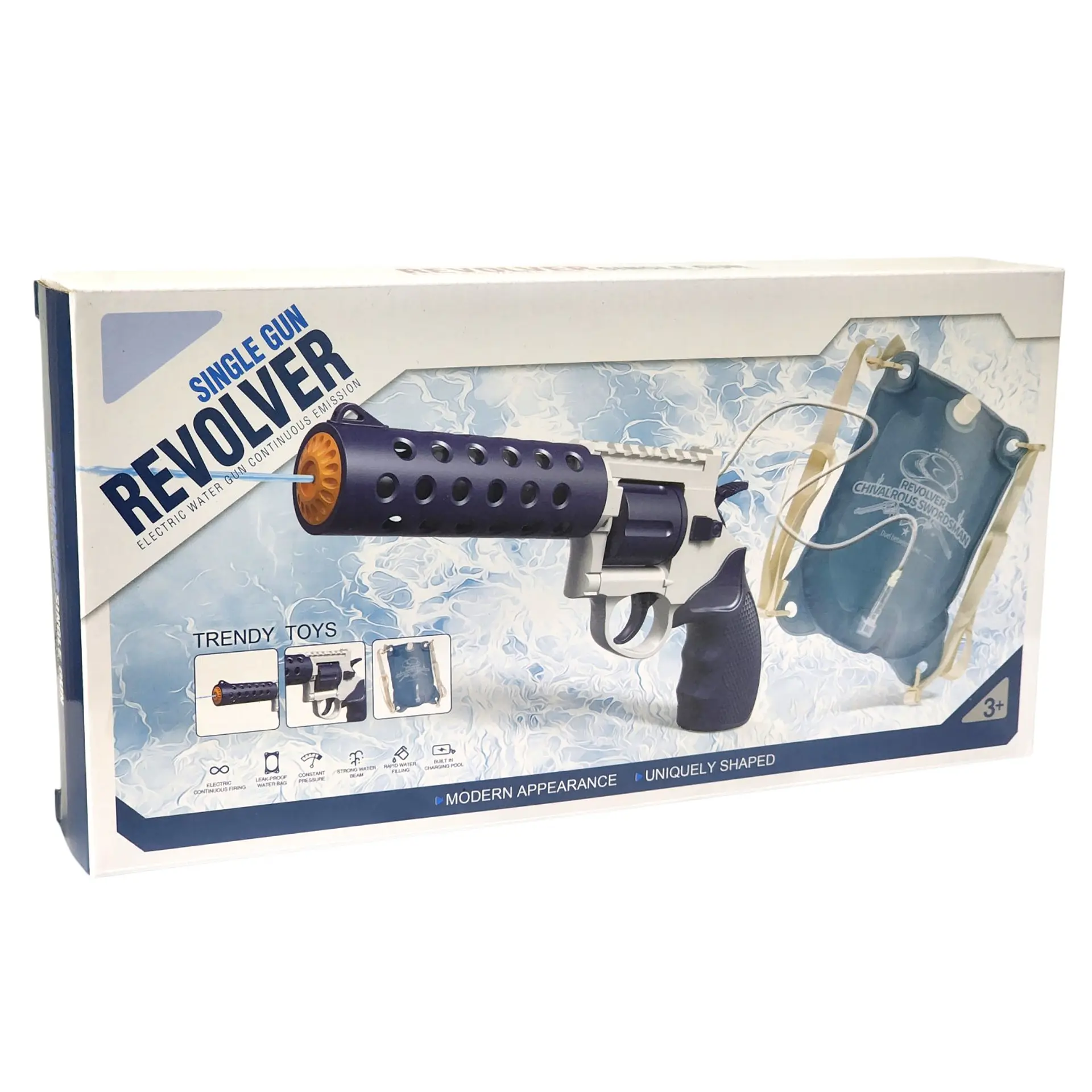 Juguete Pistola De Agua Eléctrica Revolver Backpack DBG1797  8