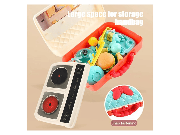 Juguete Maletín Mini Cocina + 28 accesorios 2 en 1 DBG1589 4