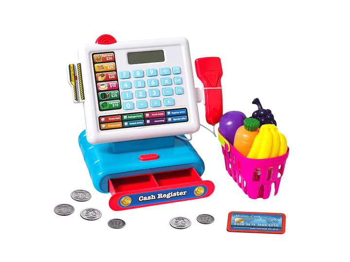 Juguete Caja Registradora Luz Sonido Y Accesorios DBG1610 1