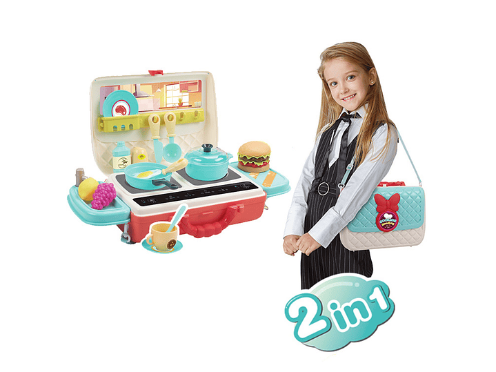 Juguete Maletín Mini Cocina + 28 accesorios 2 en 1 DBG1589 5