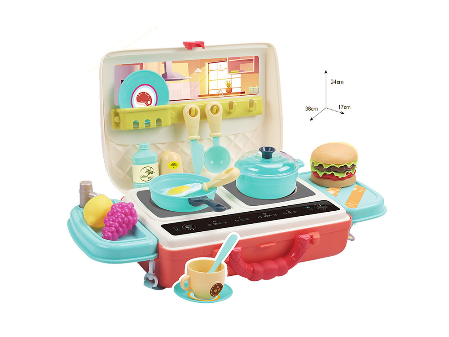 Juguete Maletín Mini Cocina + 28 accesorios 2 en 1 DBG1589 7
