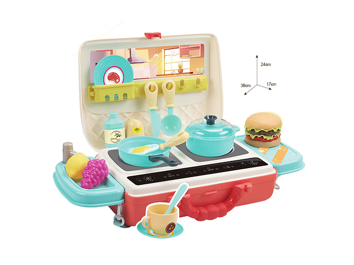 Juguete Maletín Mini Cocina + 28 accesorios 2 en 1 DBG1589 7