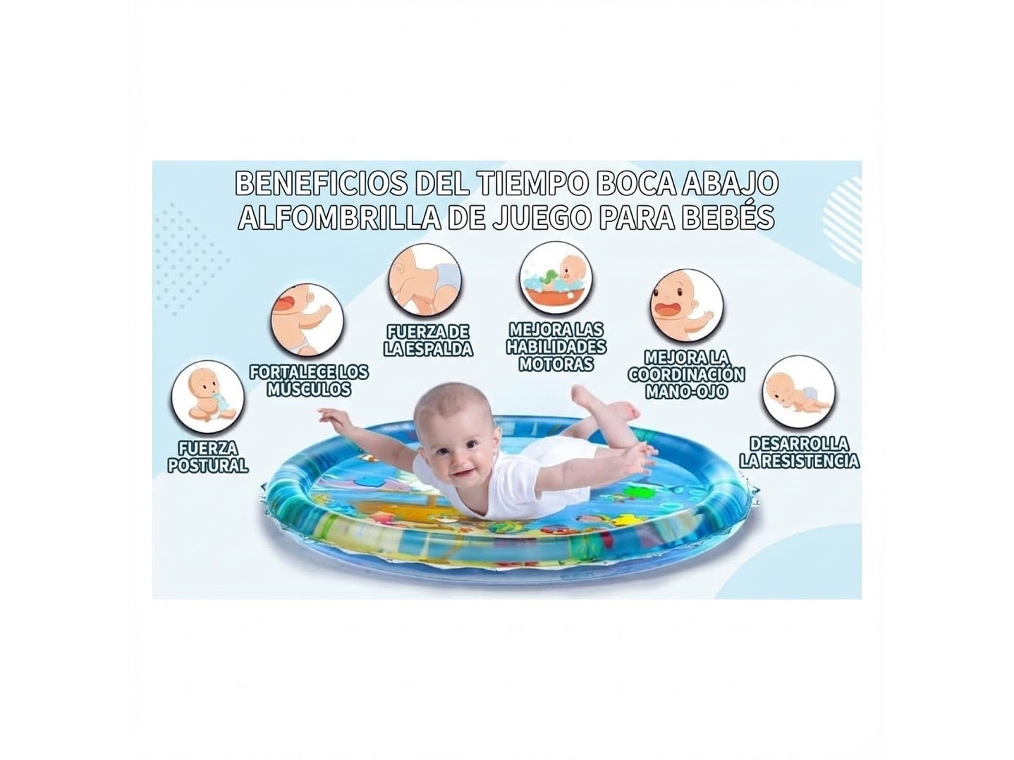 Alfombra De Agua Sensorial Bebé Diseño Marino DBG1451 2