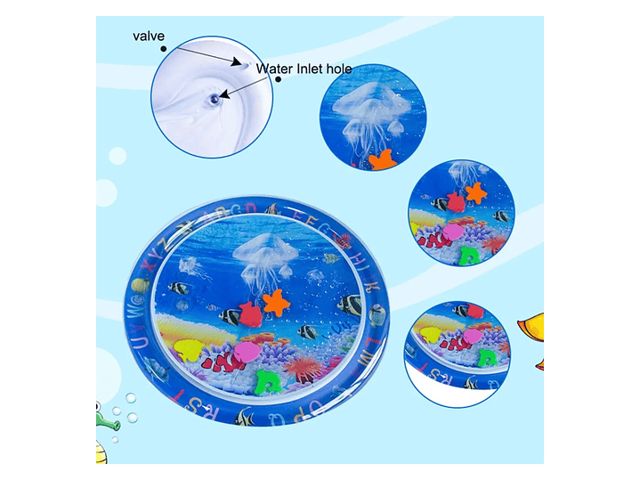 Alfombra De Agua Sensorial Bebé Diseño Marino DBG1451 3