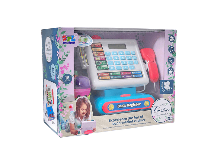 Juguete Caja Registradora Luz Sonido Y Accesorios DBG1610 8