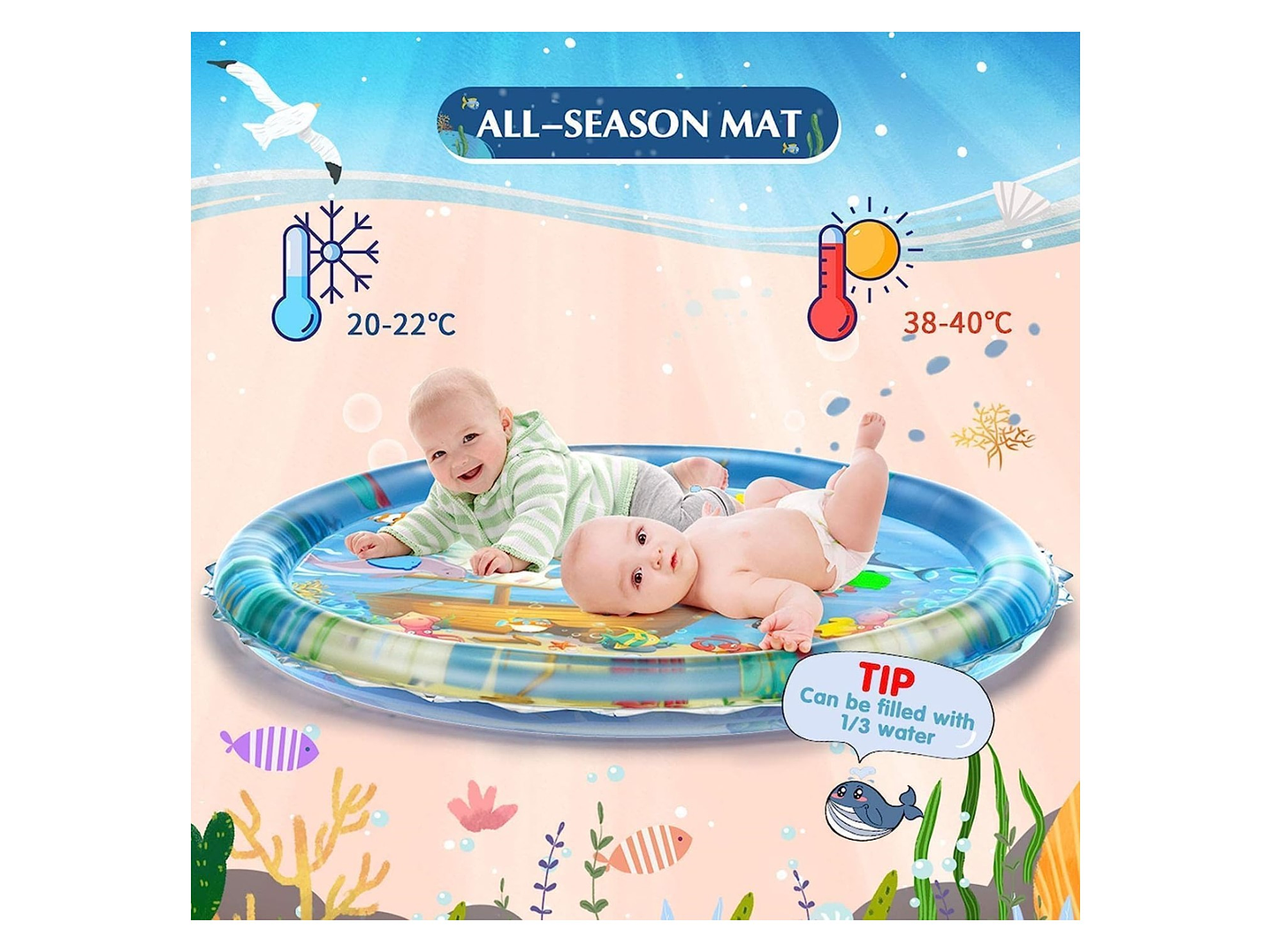 Alfombra De Agua Sensorial Bebé Diseño Marino DBG1451 6