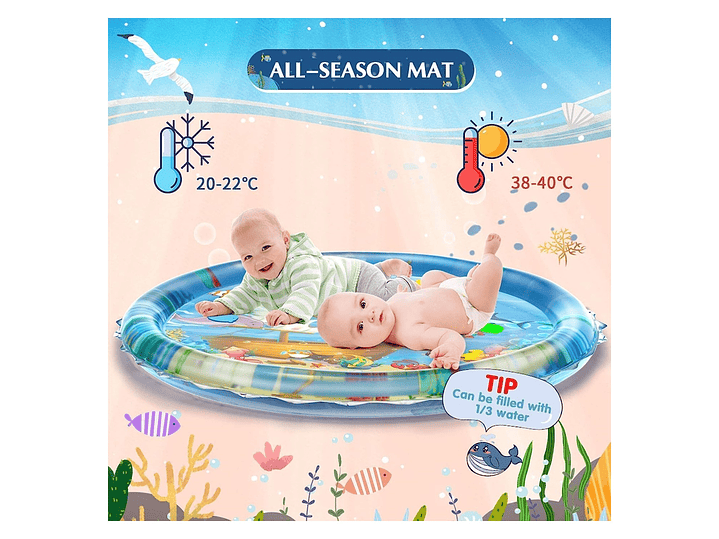 Alfombra De Agua Sensorial Bebé Diseño Marino DBG1451 6