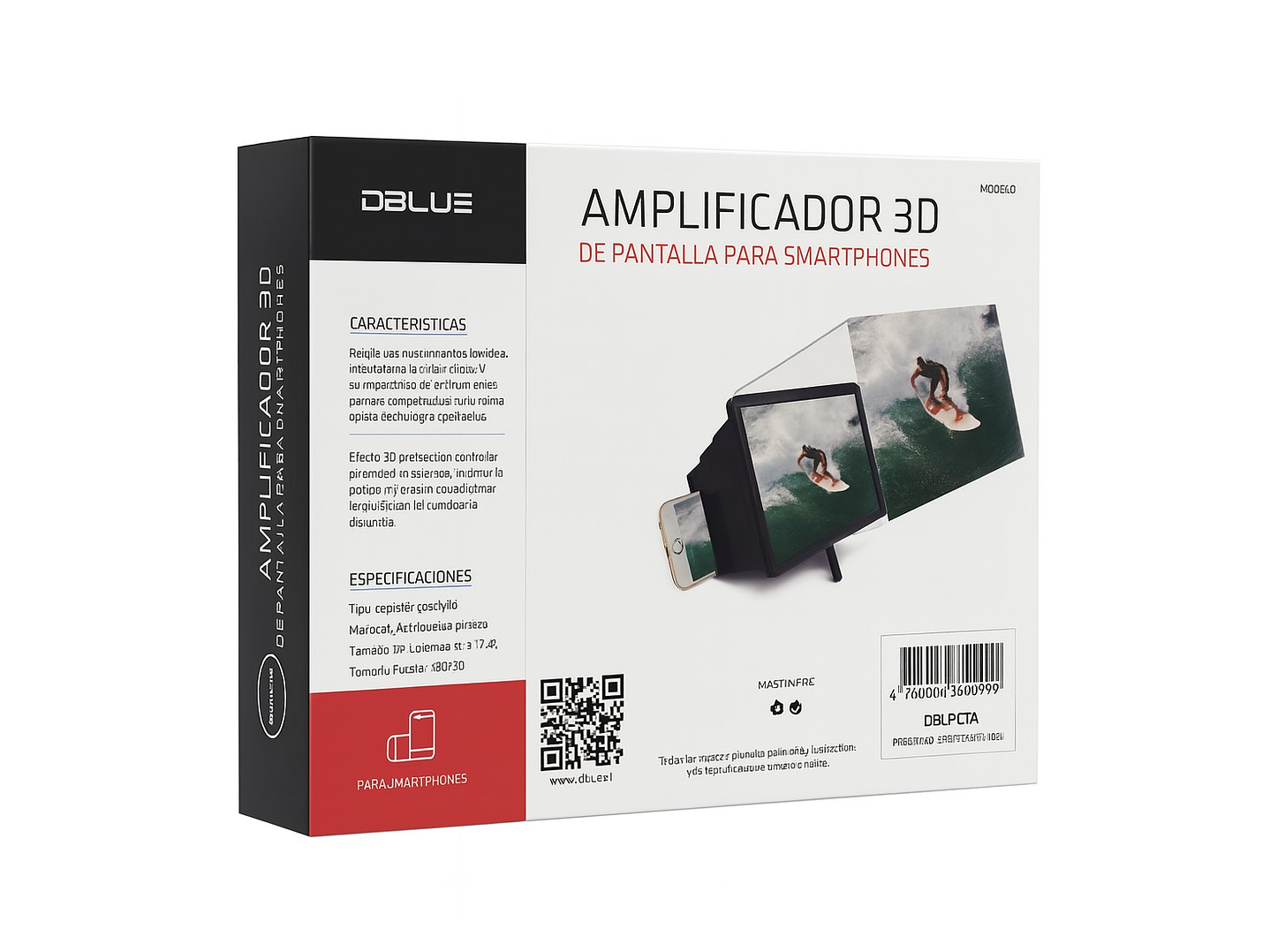Amplificador 3D de Pantalla Smartphone Lupa DBLUE DBLUPC04 4