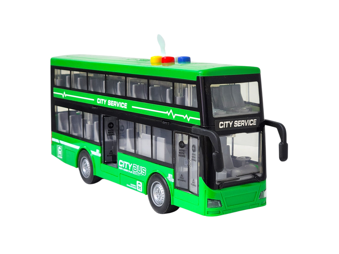 Juguete Autobús Dos Pisos Luces Sonidos 1:16 DBG1680G Verde 1