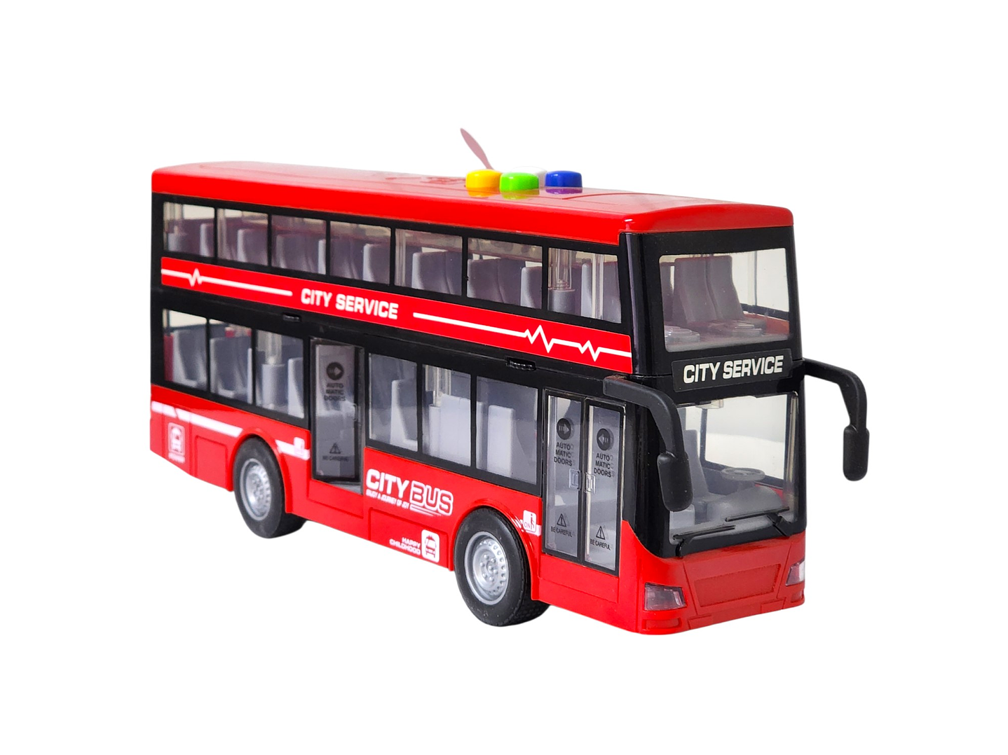 Juguete Autobús Dos Pisos Luces Sonidos 1:16 DBG1680R Rojo 1