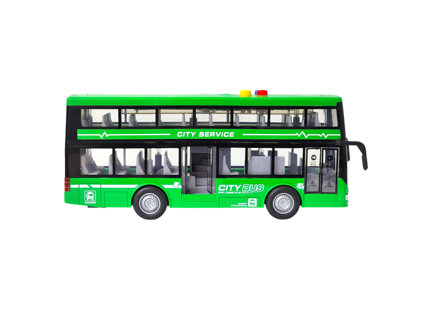 Juguete Autobús Dos Pisos Luces Sonidos 1:16 DBG1680G Verde 3