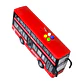 Juguete Autobús Dos Pisos Luces Sonidos 1:16 DBG1680R Rojo - Miniatura 2