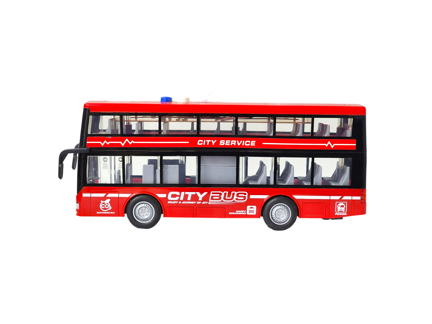 Juguete Autobús Dos Pisos Luces Sonidos 1:16 DBG1680R Rojo 3