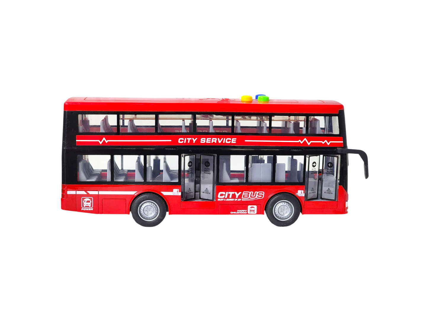 Juguete Autobús Dos Pisos Luces Sonidos 1:16 DBG1680R Rojo 4