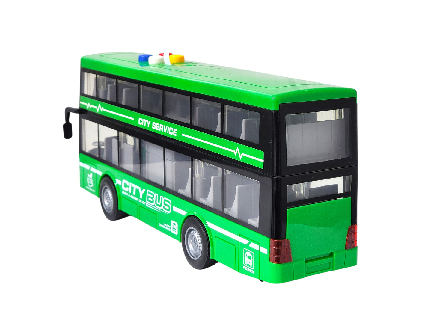 Juguete Autobús Dos Pisos Luces Sonidos 1:16 DBG1680G Verde 5