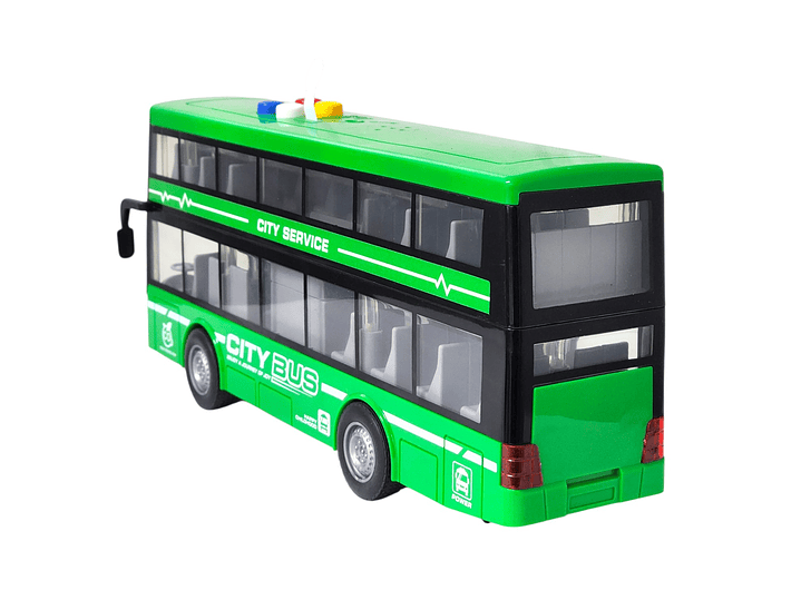 Juguete Autobús Dos Pisos Luces Sonidos 1:16 DBG1680G Verde 5