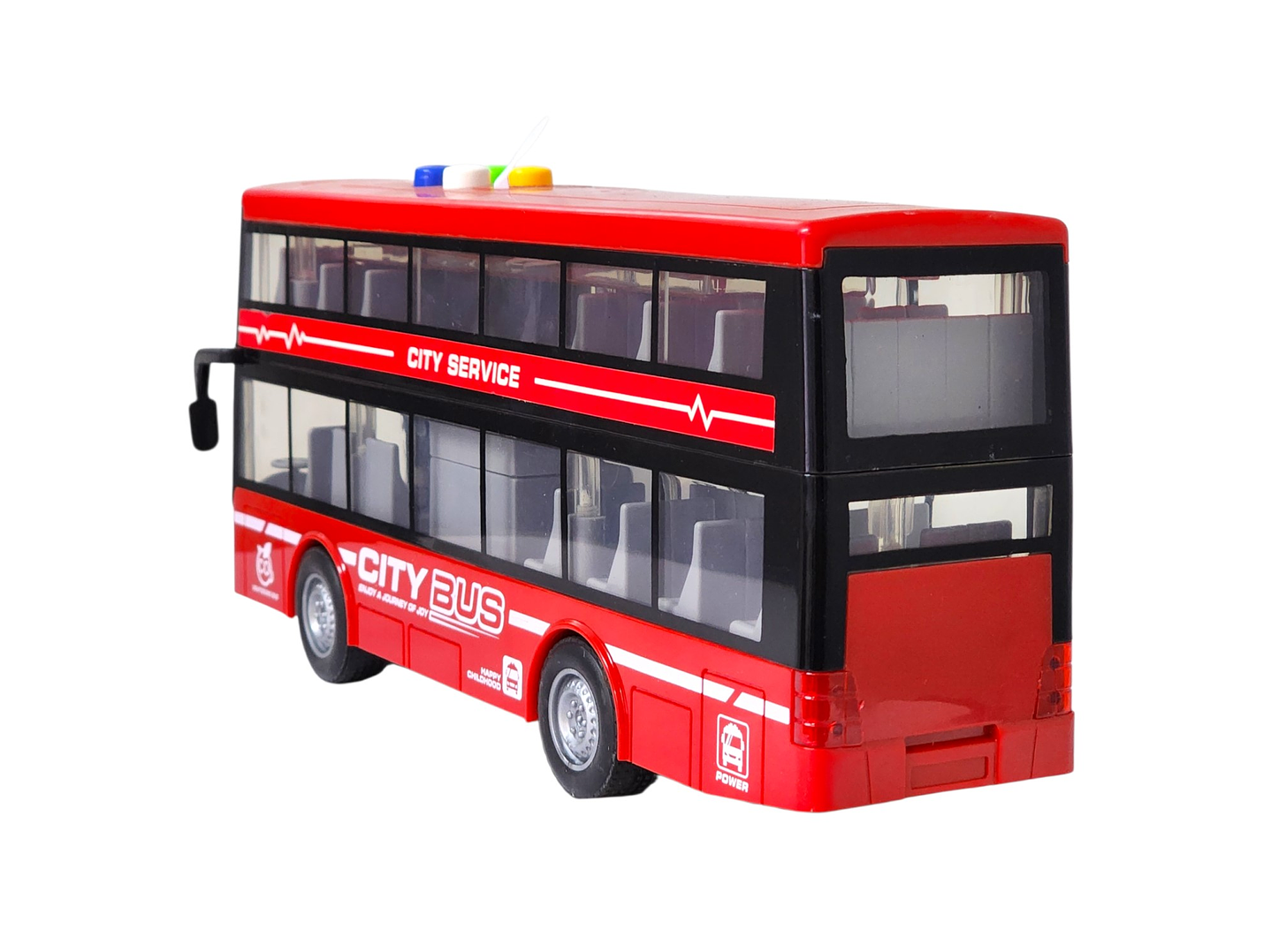 Juguete Autobús Dos Pisos Luces Sonidos 1:16 DBG1680R Rojo 5