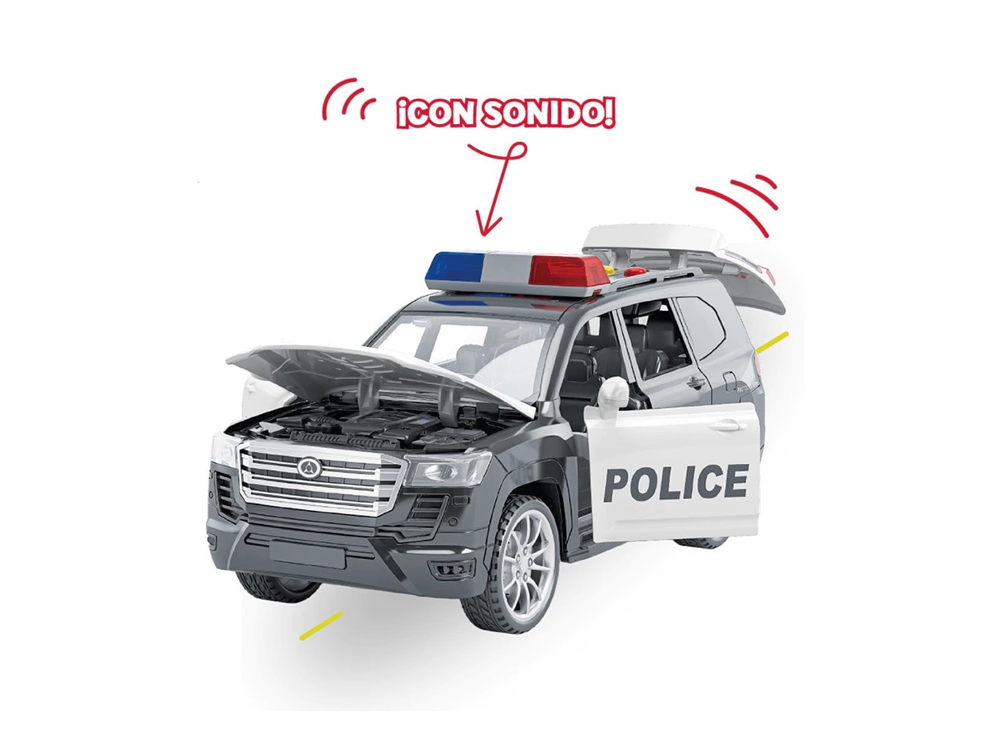 Juguete Camioneta Policía Luces Sonidos Interactiva DBG1682 6