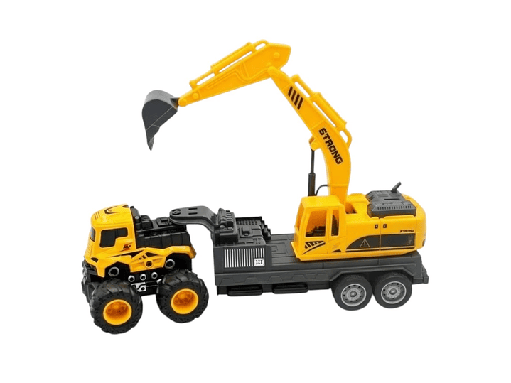 Juguete Camión de Remolque con Excavadora Fricción DBG1689 1