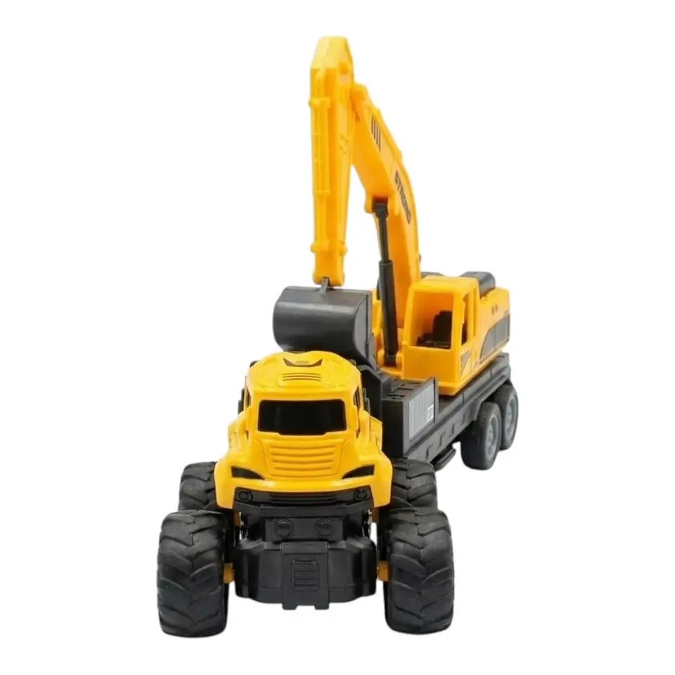Juguete Camión de Remolque con Excavadora Fricción DBG1689 2