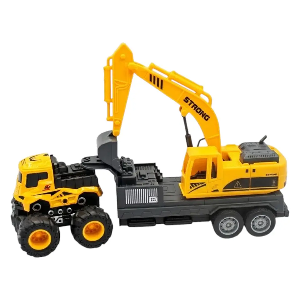 Juguete Camión de Remolque con Excavadora Fricción DBG1689 3