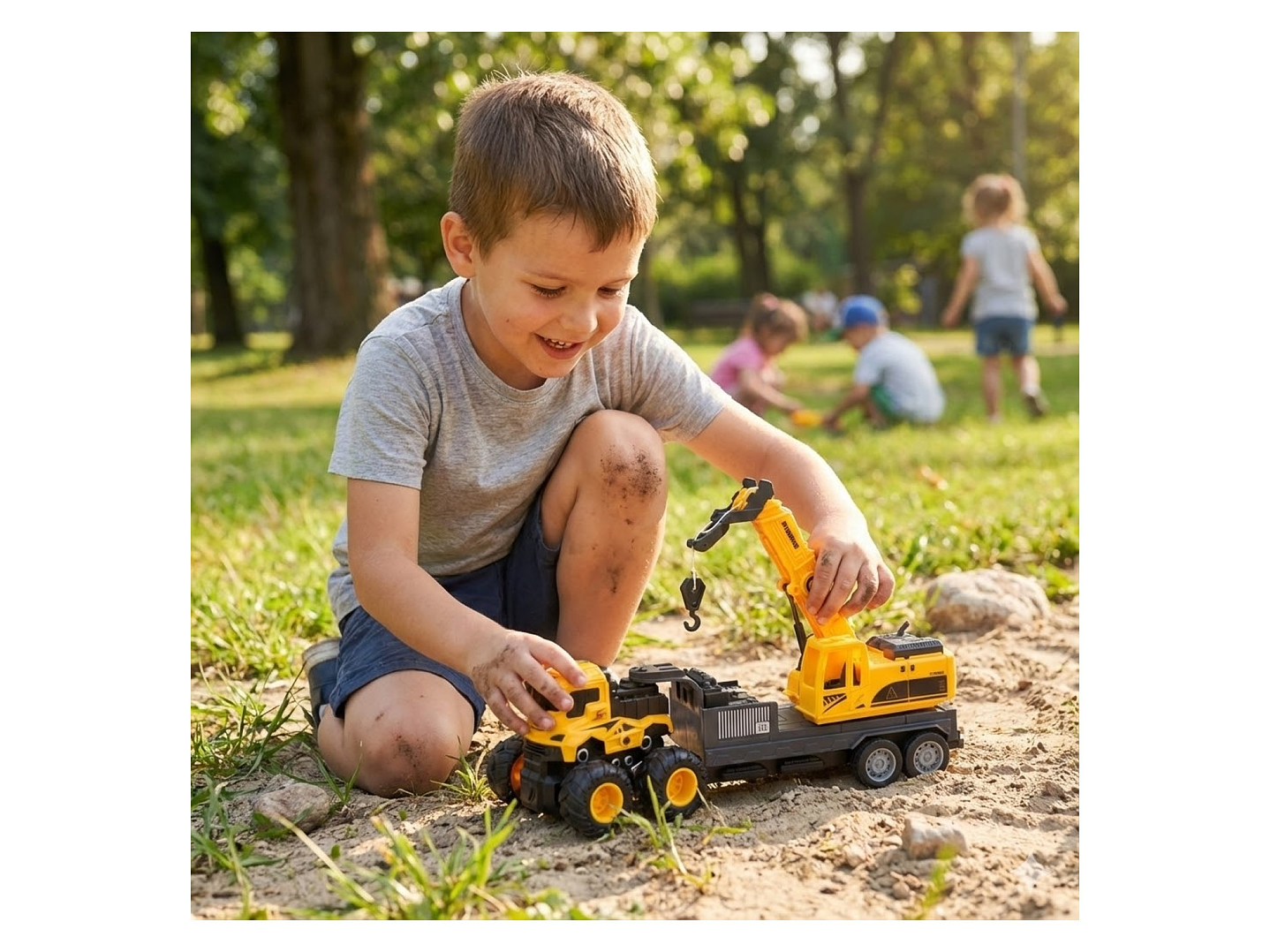 Juguete Camión de Remolque con Grúa Fricción DBG1688 6