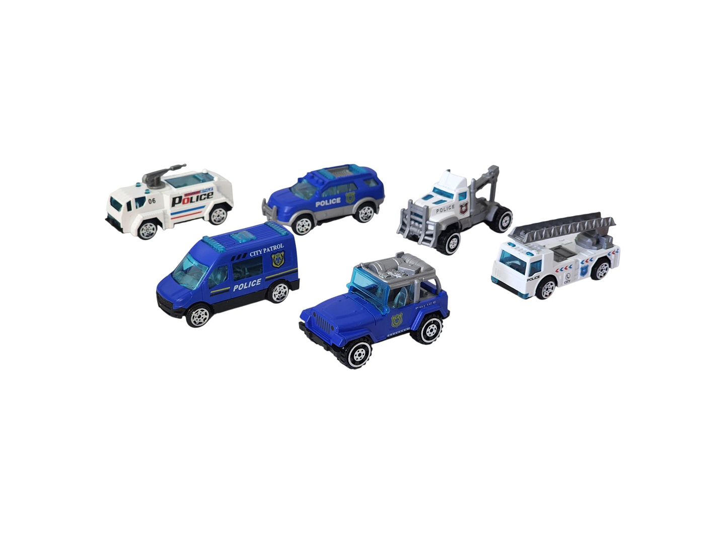 Juguete Camión Transporte Policial Fricción 6 Autos DBG1611 3