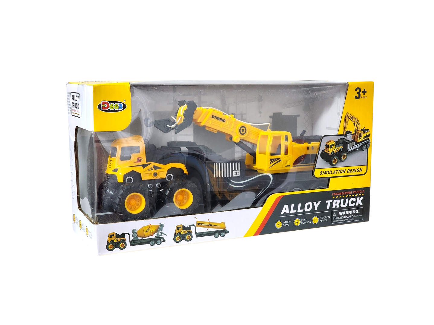 Juguete Camión de Remolque con Excavadora Fricción DBG1689 6