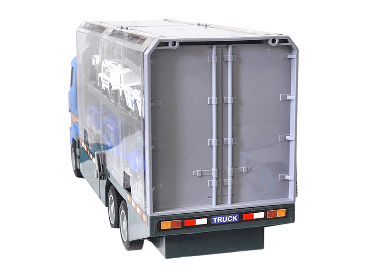 Juguete Camión Transporte Policial Fricción 6 Autos DBG1611 5