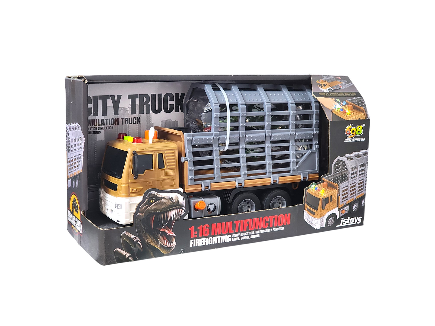 Juguete Camión Remolque Luces Sonidos Dinosaurios DBG1613 7