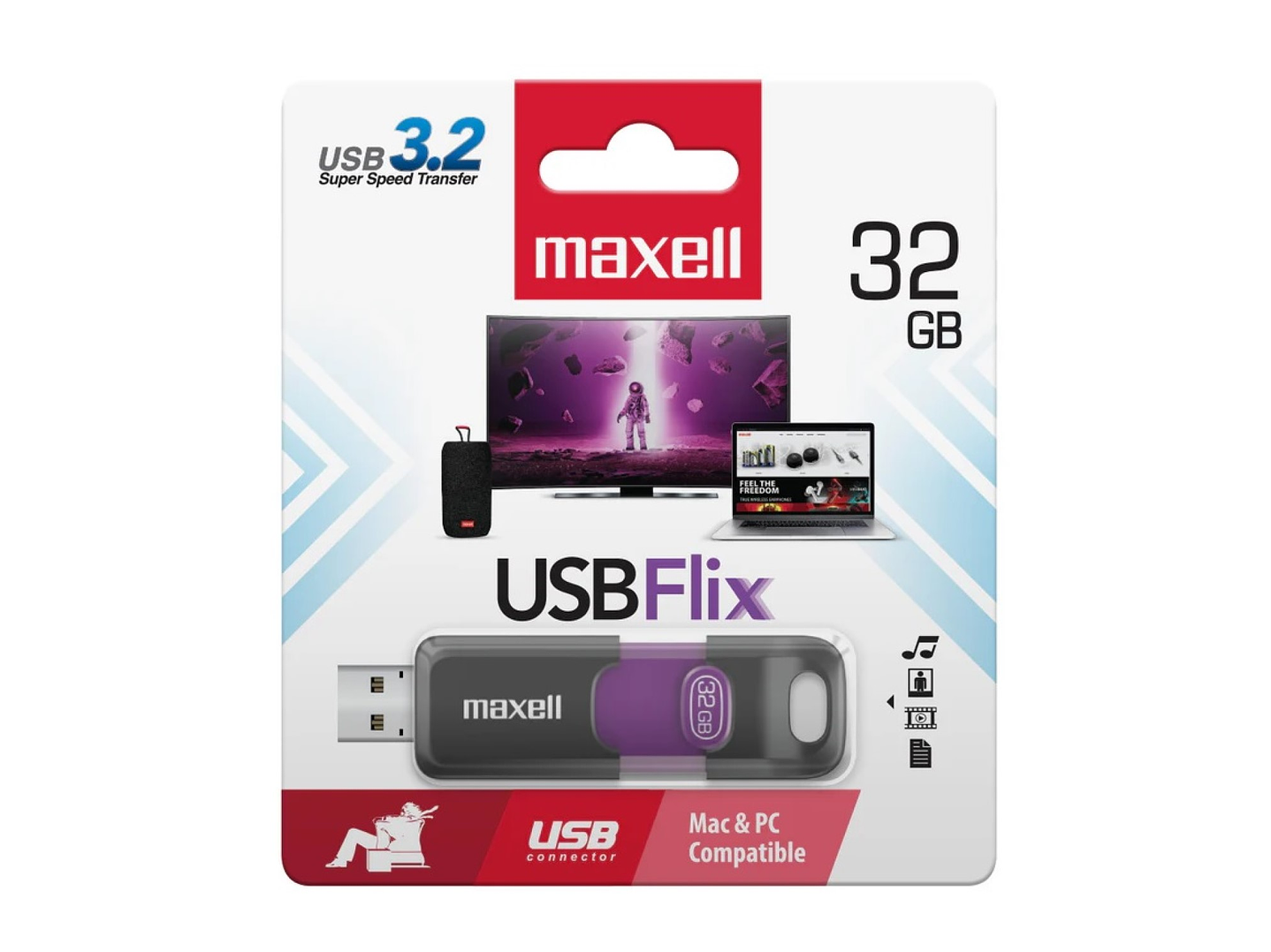 Pendrive 32GB Maxell USBFlix 3.2 1