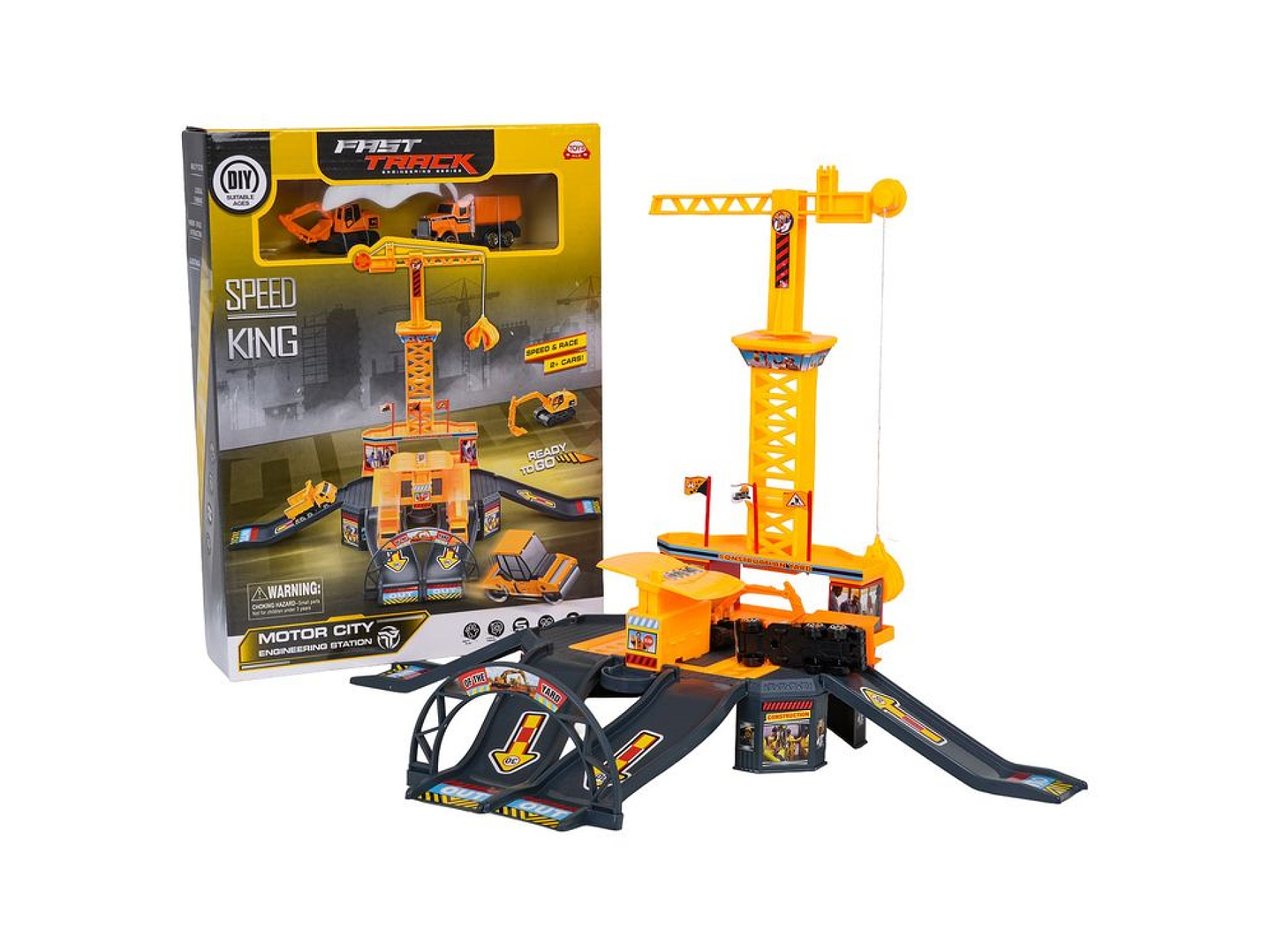 Juguete Set Construcción con Grúa Rampas y Vehículos DBG1705 1