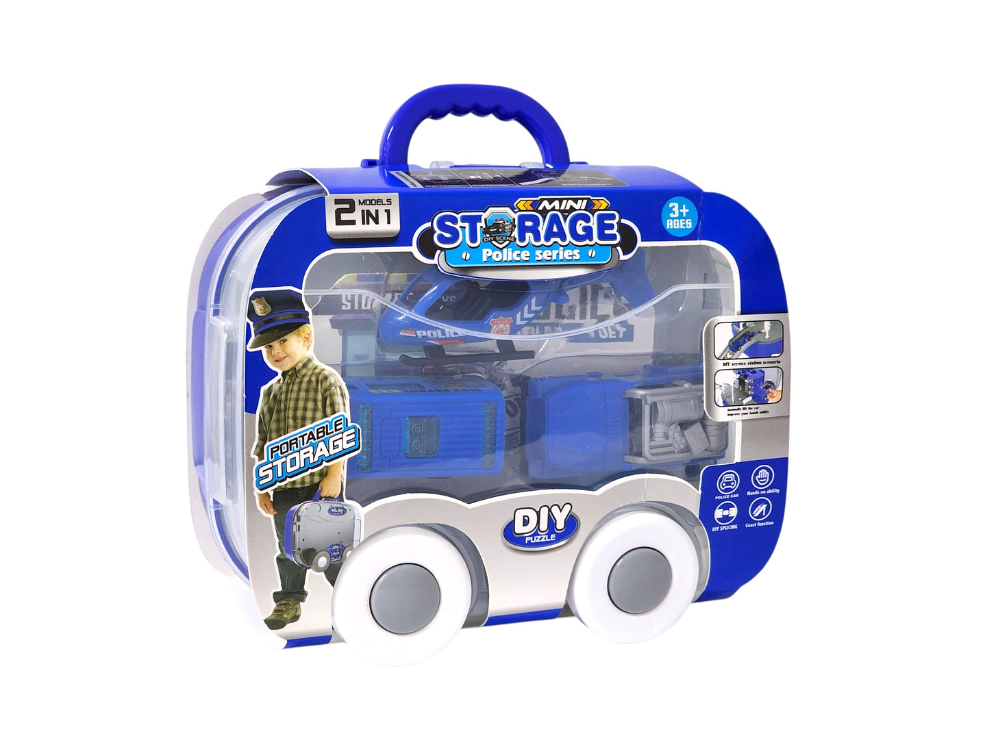 Juguete Mini Estación Policía 2 en 1 con Vehículos DBG1706 1