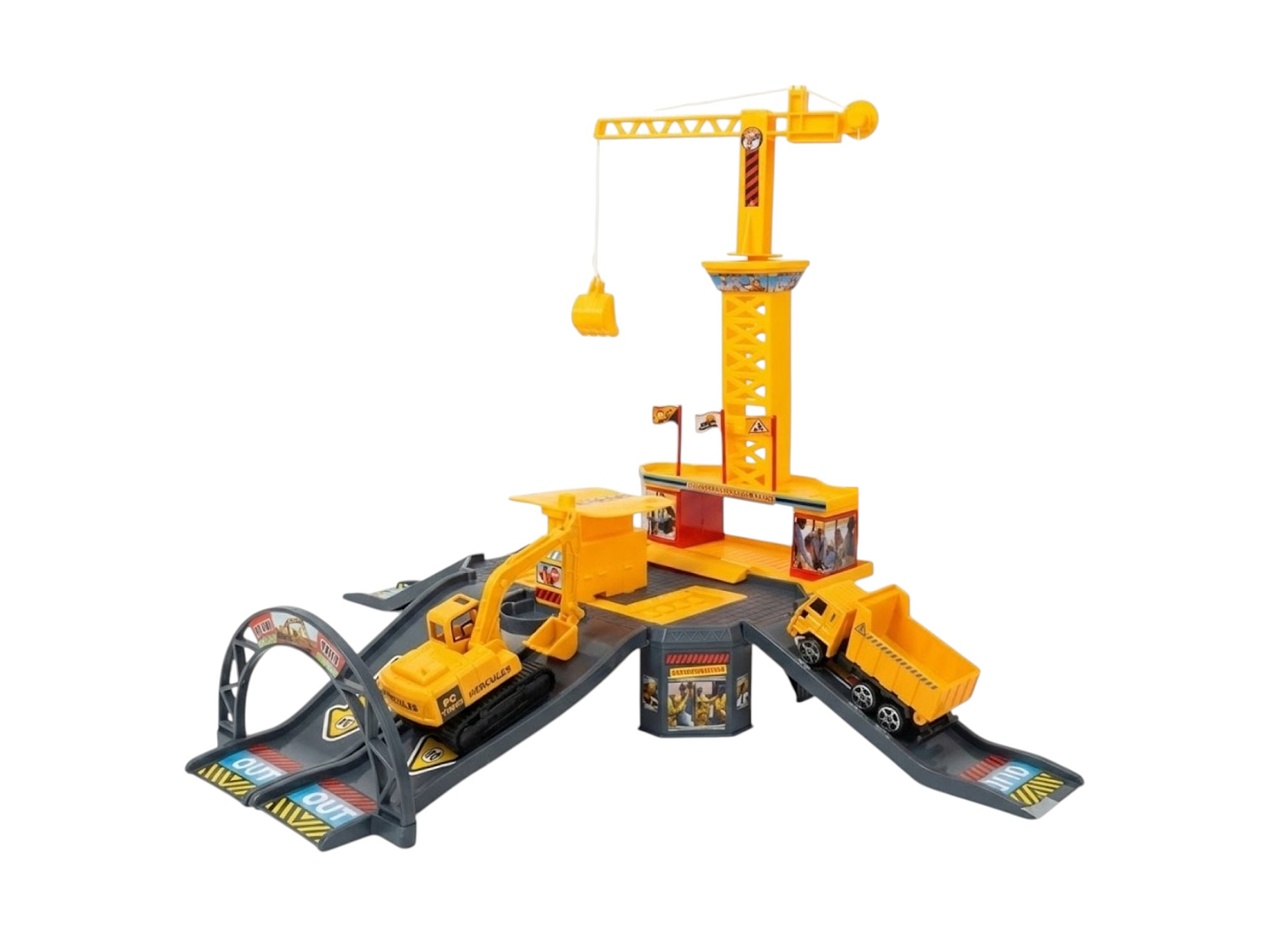 Juguete Set Construcción con Grúa Rampas y Vehículos DBG1705 2