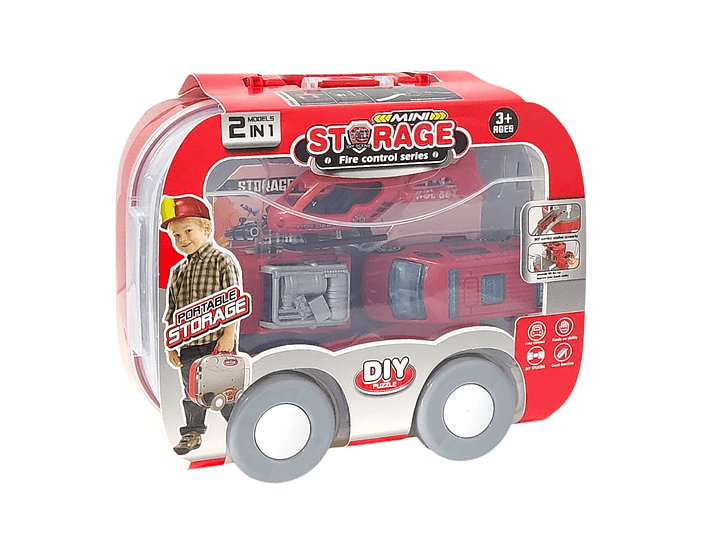 Juguete Estación Bomberos 2 en 1 con Vehículos DBG1708 1