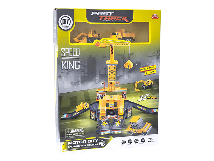 Juguete Set Construcción con Grúa Rampas y Vehículos DBG1705 6