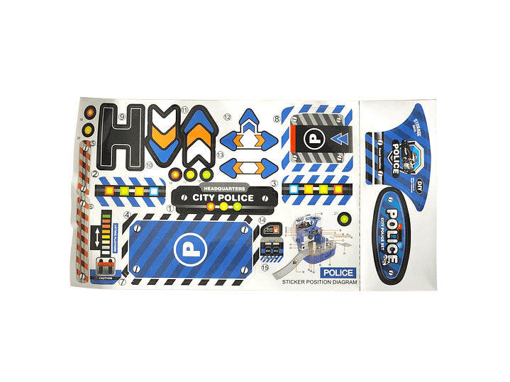 Juguete Mini Estación Policía 2 en 1 con Vehículos DBG1706 7