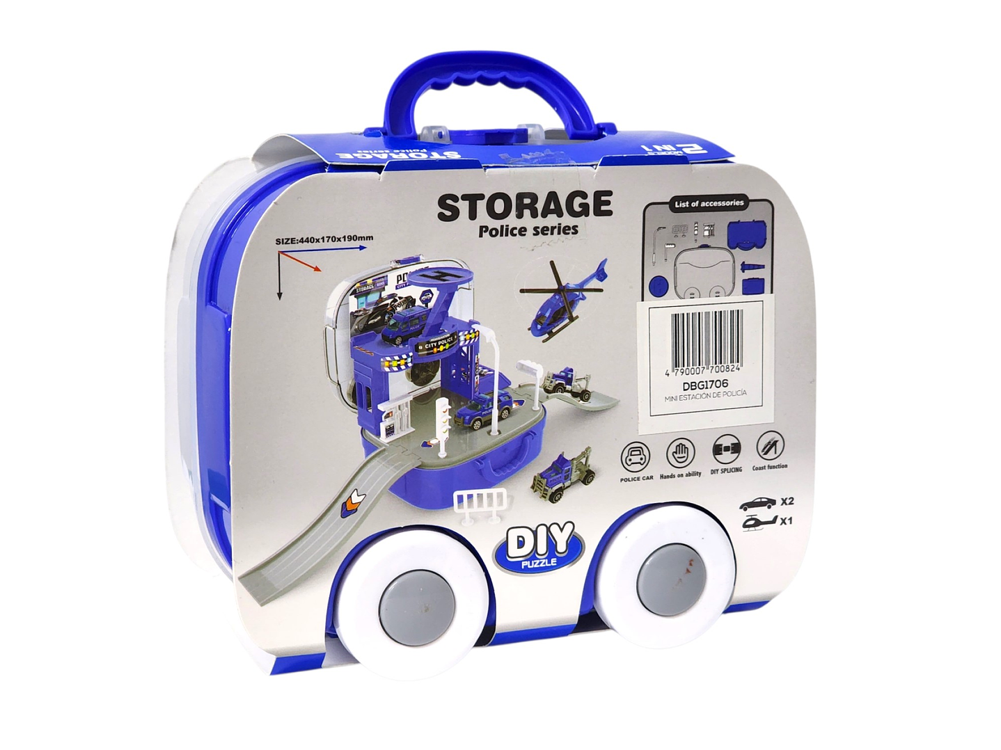Juguete Mini Estación Policía 2 en 1 con Vehículos DBG1706 8