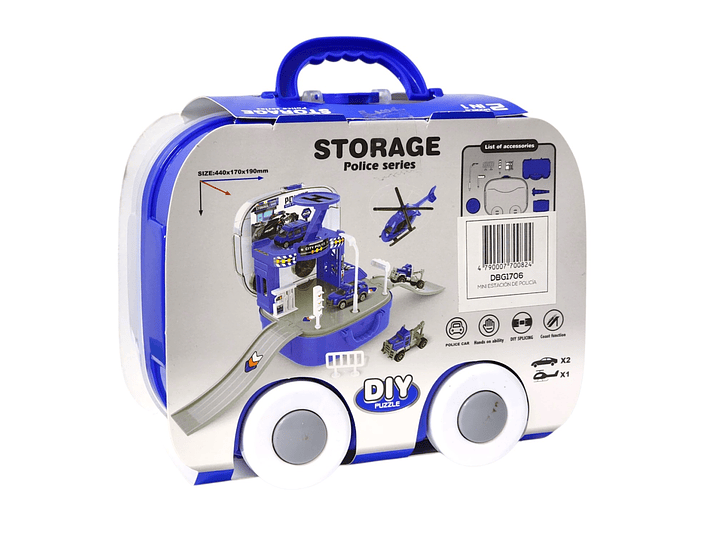 Juguete Mini Estación Policía 2 en 1 con Vehículos DBG1706 8