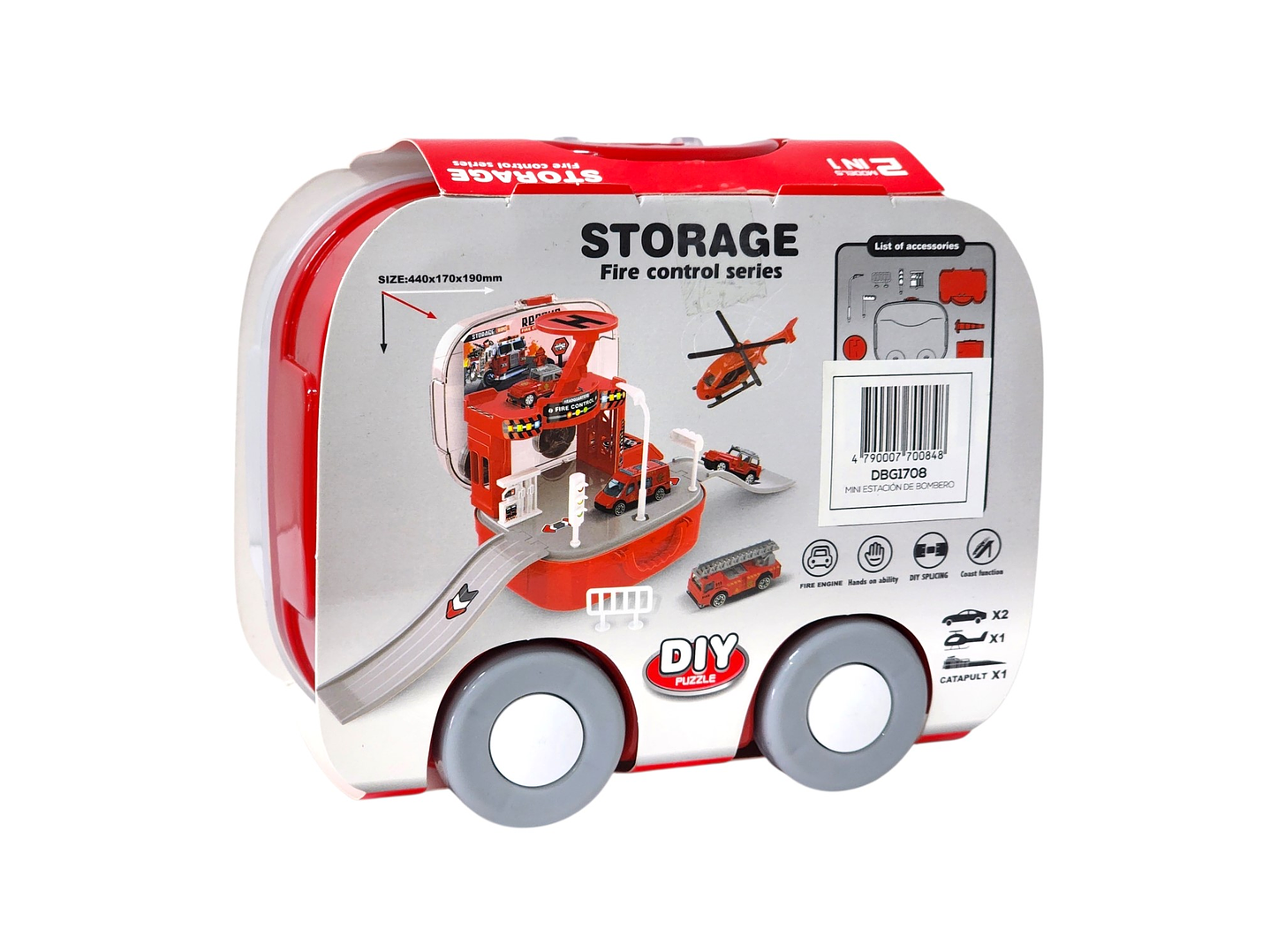Juguete Estación Bomberos 2 en 1 con Vehículos DBG1708 6
