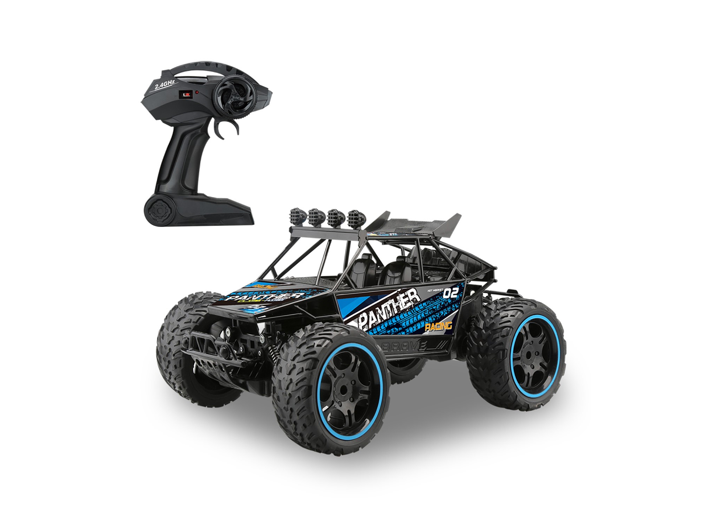 Auto Rally Racer Veloz Control Remoto 2.4G DBG1606BL Azul 1