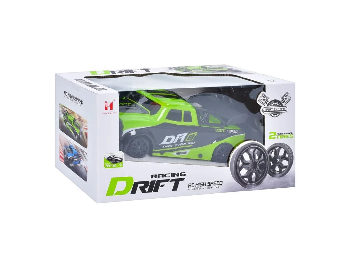 Auto Control Remoto Drift 4 Canales Luces Led DBG1599G Verde 8