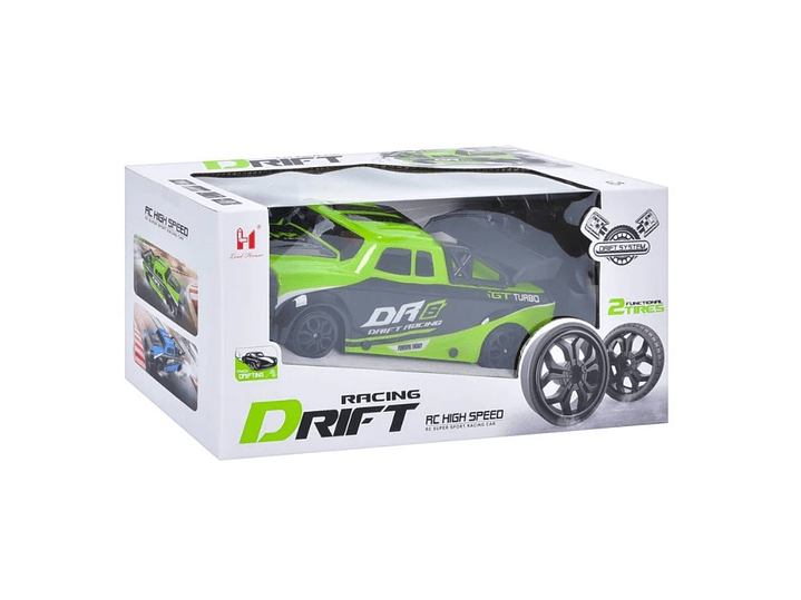 Auto Control Remoto Drift 4 Canales Luces Led DBG1599G Verde 8