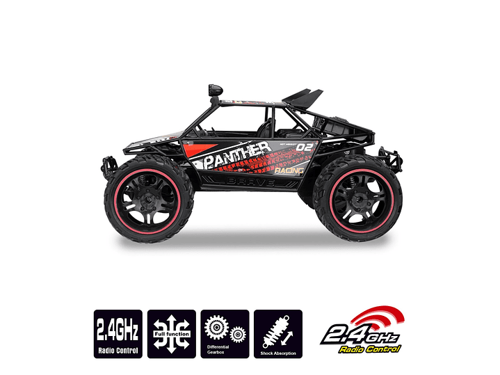 Auto Rally Racer Veloz Control Remoto 2.4G DBG1606R Rojo 3